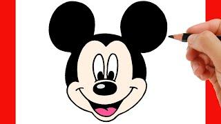 HOW TO DRAW MICKEY MOUSE EASY STEP BY STEP