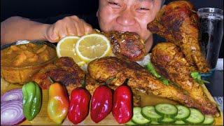 5 KING CHILLI + TURKEY LEGS & SPICY MUTTON || NORTH EAST INDIA MUKBANG  