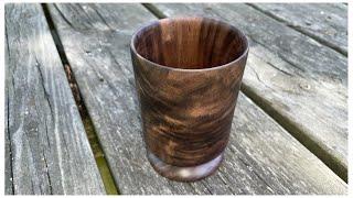 Woodturning A Simple Utilitarian Cup From A Gorgeous Piece Of Timber