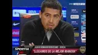 Riquelme se cruzó con un periodista en su conferencia