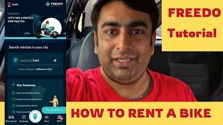 How to rent a bike from FREEDO | Freedo complete tutorial | bike rent from freedo