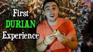 Trying DURIAN Fruit In Thailand | First Impression