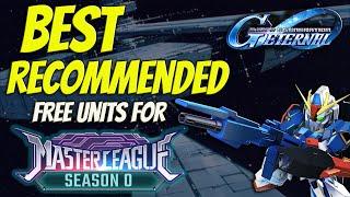 BEST RECOMMENDED FREE UNITS FOR MASTER LEAGUE SEASON ZERO SD Gundam G Generation Eternal