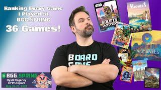Ranking the 36 Games I Played at BGG.Spring 2024!