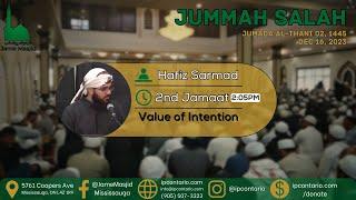 Value of Intention | Hafiz Sarmad | Dec 15 2023