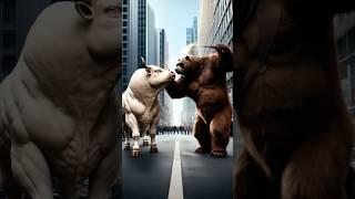 Bull vs Bear :#cartoon #shorts #trendingshorts #aishorts #youtubeshorts #ai #viralshorts
