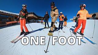 Snowboard with One Foot & Get off Chairlifts