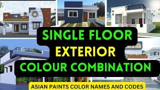 Asian paints exterior colour combination for single floor / Outside colour of house