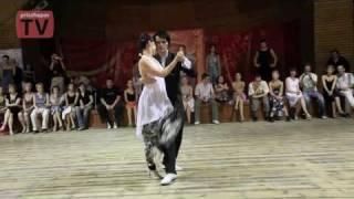 Mila Vigdorova & Luis Squicciarini, Russia, Moscow, Milonga in "Ekaterina's Garden", 31.07.2010