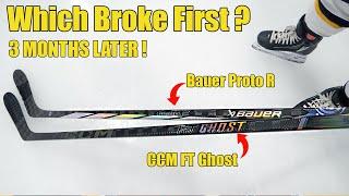 3 months later.. Which stick broke first ? Bauer Proto R or CCM FT Ghost Hockey stick review