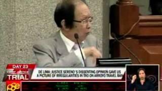 Cuevas moves to strike out De Lima's entire testimony