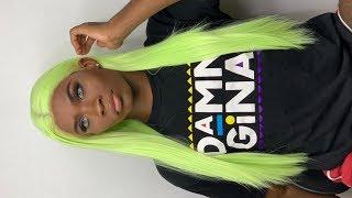 LIME GREEN TRENDY CELEBRITY HAIR CHEAP AF!! | AMAZON WIGS | WORLDOFZACH