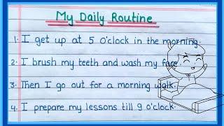 10 lines on my daily routine in English || Essay on my daily routine || Essay on my daily life ||