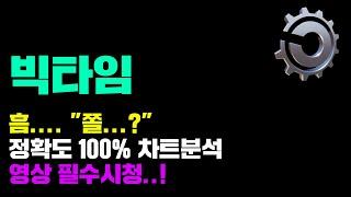 빅타임 [긴급] "쫄...?" 팔까말까 하루에 수십번 매도버튼 드러따 놔따..! 정확도 100% 차트분석, 영상 필수시청...! #코인시황