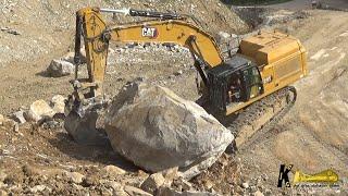 CATERPILLAR 352 EXCAVATOR Stone Block Extraction IACONCIG Quarry #caterpillar #excavator #quarry