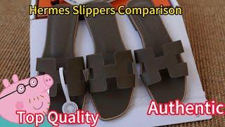 Real VS Fake Hermes oran sandals comparison by Steven