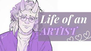 Sorting Patreon rewards, LIFE of an Artist ‍️  // Art STUDIO Vlog