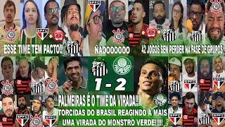 TORCIDAS DO BRASIL AO SANTOS 1X2 PALMEIRAS DE VIRADA NO FINALZINHO E GOL DO RICHARD RÍOS! É O PACTO!