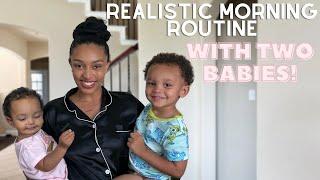 Very Real Morning Routine SAHM Mom of Two | Mom Vlog |