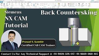 Back Counter Sinking In NX CAM | NX CAM Complete Course In Hindi | Hole Making In NX CAM.