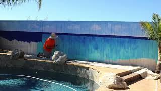 Painting the Fence like an ocean.