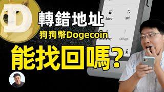 狗狗币转入ledger 错地址了 三天沒有到帳 能找回嗎？