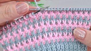 İki şiş kolay örgü yelek model anlatımı ️Eays knitting crochet patterns