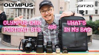 Olympus EM1X Portrait Shoot BTS and What's in Jimmy's bag - RED35