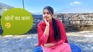 पहाड़ी कामकाज के साथ पहाड़ी स्पेशल लंच ️।। pahadi lifestye vlog।।anchalranavlogs।।