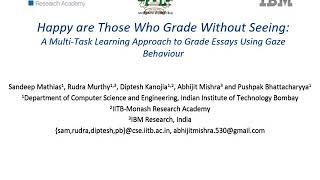 Happy Are Those Who Grade without Seeing: A Multi-Task Learning Approach to Grade Essays