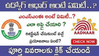 ఉద్యోగ్ ఆధార్‌తో ఈజీగా లోన్ | Udyog Aadhaar Full details, Registration Process | MSME Registration