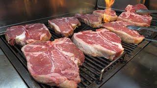 Incroyable! Steak grillé et pâtes italiennes - cuisine de rue coréenne