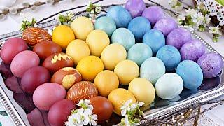 Как покрасить яйца на Пасху натуральными красителями! Пасхальные яйца без красителей! 7 способов!