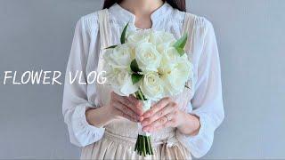 [ENG] 장미 부케│How To Make A Wedding Bouquet│셀프 웨딩 부케