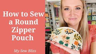 How to Sew a Rounded Zipper Pouch - FREE PATTERN -Clam Pouch, Half Moon Pouch - Baby Lock Brilliant