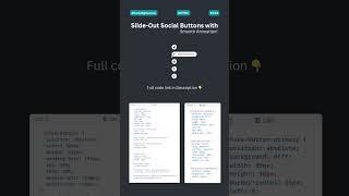 Best Social Media Hover Effect Using Only CSS! | How to Create a Slide-Out Social Button Menu? #css