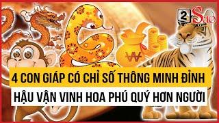 Top 4 con giáp có chỉ số thông minh đỉnh, sớm muộn cũng phú quý, hậu vận rực rỡ hơn người | 2Sao