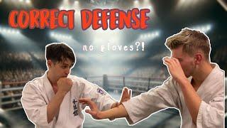 Basic Striking Defense WITHOUT Gloves! | Full-Contact Karate