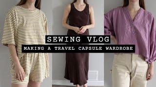 SEWING VLOG | Making a summer travel capsule wardrobe