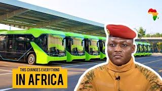 Wow! Ibrahim Traore Begins $83 Million Transport Project With First 15 Buses From Ghana