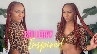 Coi Leray Inspired Knotless Braids on Myself | Angel Jean