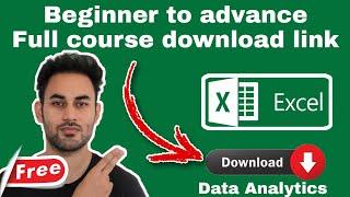 Free download link of Microsoft #exceltutorial || Beginner to adavance level || Data analytics