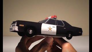 JCARWIL PAPERCRAFT 1974 Dodge Monaco Police Car (Building Paper Model Car)