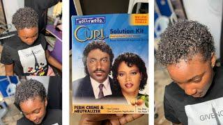 Jerry curls in 10minutes  using Hollywood curl solution kit (permanent cold wave)