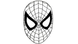 How to Draw Spiderman / Spider-Man Face Drawing / Craftomania by shivi