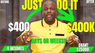 How to Turn $400 to $400,000 in Days,Weeks, Months- $25000 Grant for Real Estate| AskRinde