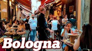 Street ONLY FOOD - BOLOGNA. Italy  - 4k Walking Tour around the City - Travel Guide. trends #Italy