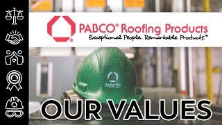 Our Values | PABCO Roofing Products