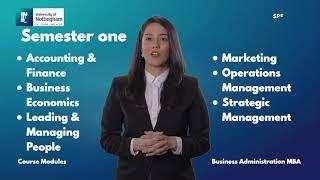 Masters of Business Administration MBA - Course Modules - University of Nottingham