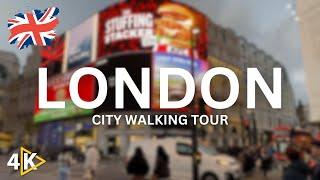 WINDY London City Walk  (4K): Oxford Street to Piccadilly Circus via Regent Street